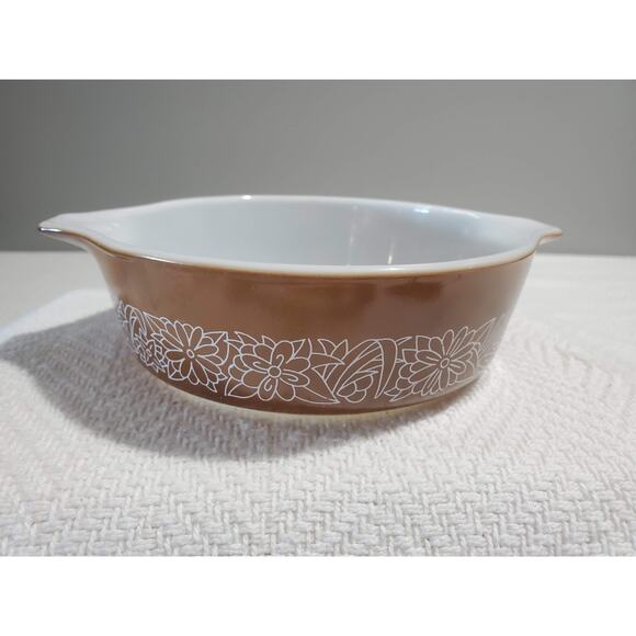 Lot (3) Vintage Pyrex Casserole Dishes Woodland 473-B 472-B 471-B 1L 500Ml 750ML - Picture 3 of 9